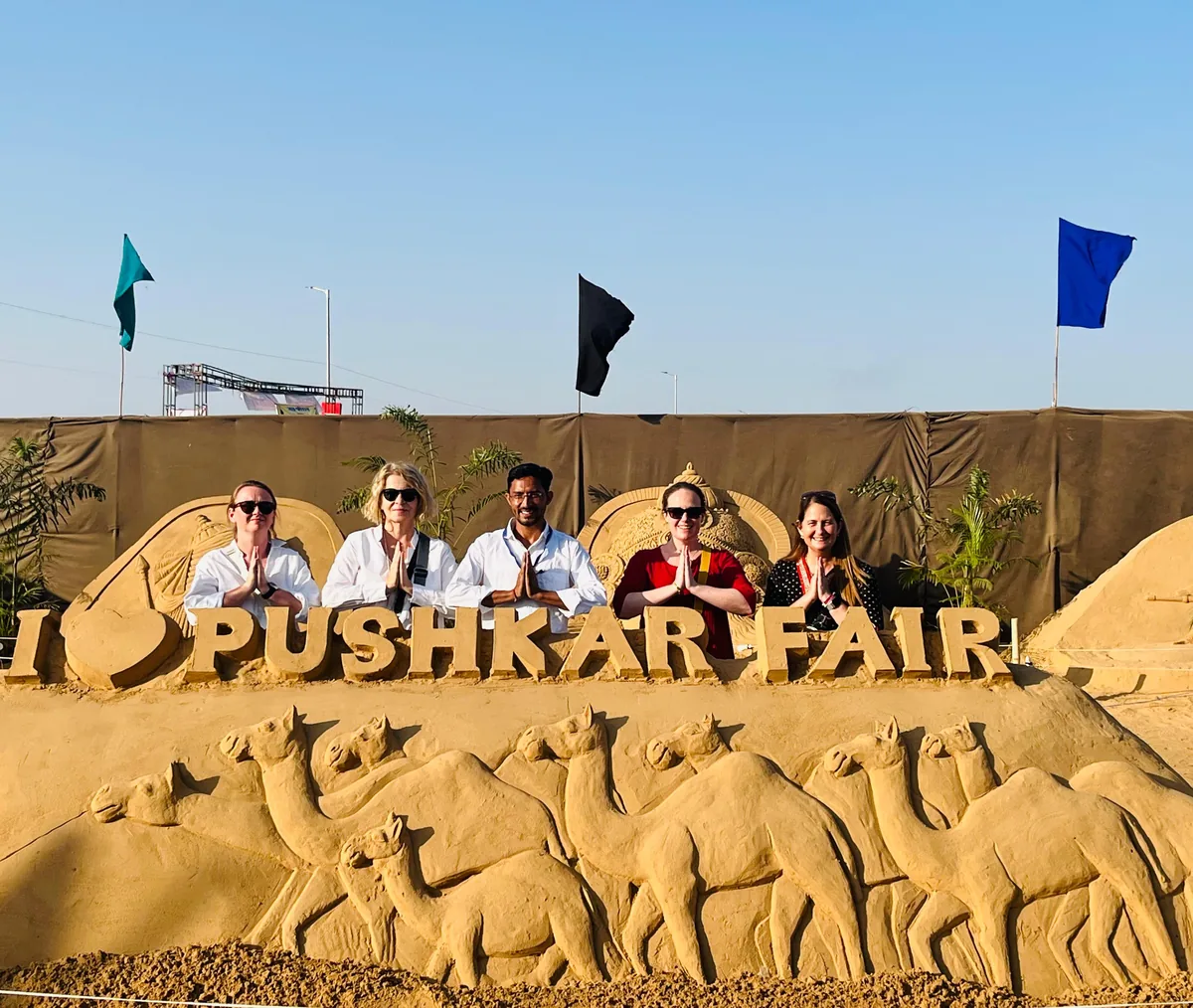 Sand sculptures at the Pushkar Camel Fair