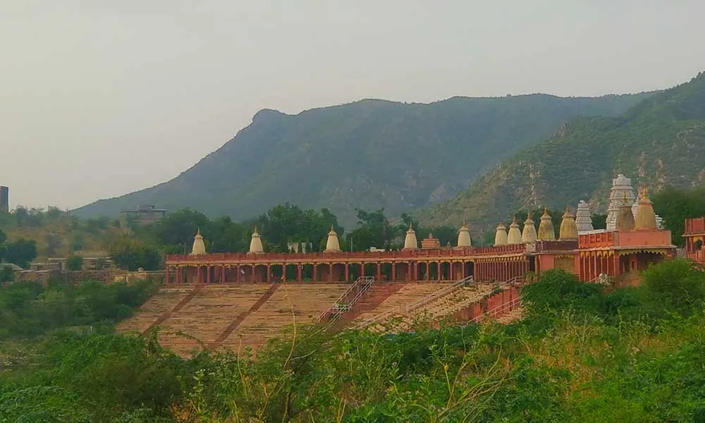 A historic temple complex among the hills near Pushkar